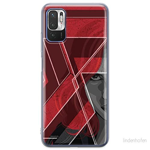 ERT GROUP mobiltelefonfodral för Xiaomi REDMI NOTE 10 5G / POCO M3 PRO originalt och officiellt licensierat Marvel mönster Black Widow 002, fodral tillverkad av TPU plast 5904805615375