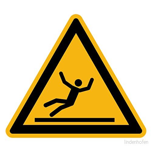 Danger Warning varning NF ISO7010 klistermärke laminerad triangulär signaltejp vatten och UV resistent glidande yta 30 x cm 5415231815401