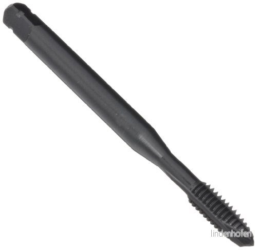 Dormer E021 Pulver metall stål maskin spiralspets gängad kran, svart oxidfinish, rund med fyrkantig ändskaft, pluggavfasare, #8 32, 1 7320760569122