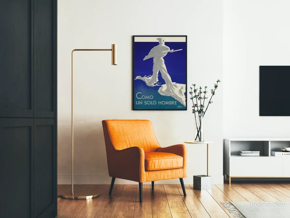 Vintage poster för väggdekoration Como Un Solo Hombre - Bild 2