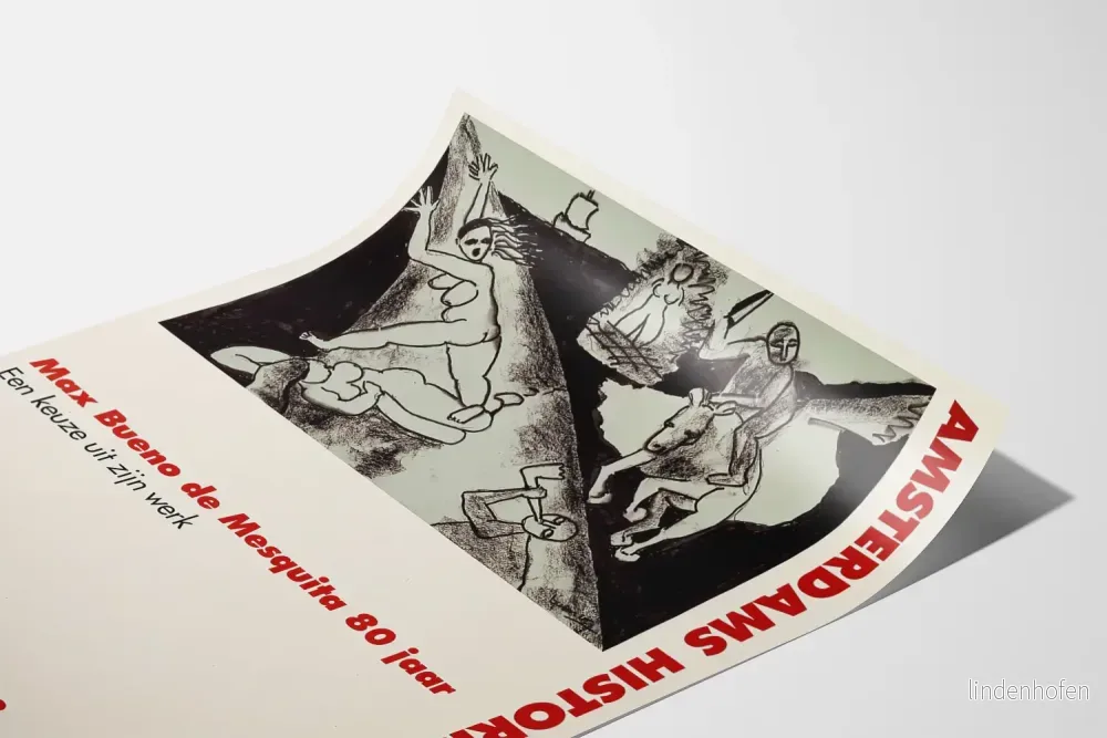 Posters Max Bueno de Mesquita 80 år - Utställning Amsterdam Historisch Museum 1993 - Bild 3