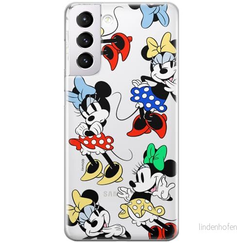 ERT GROUP mobiltelefonfodral för Samsung S21 PLUS originalt och officiellt licensierat Disney mönster Minnie 076 optimalt anpassad till formen på mobiltelefonen, gedeeltelijk transparant 5905795027445
