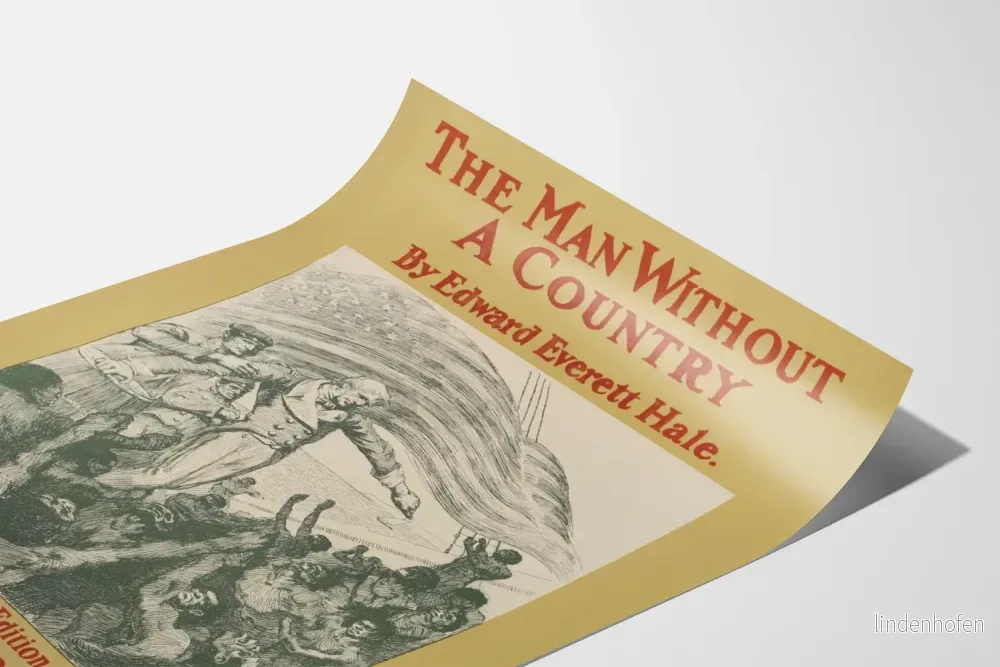 Vintageaffisch The Man Without A Country - Illustration Edward Everett Hale - Bild 3
