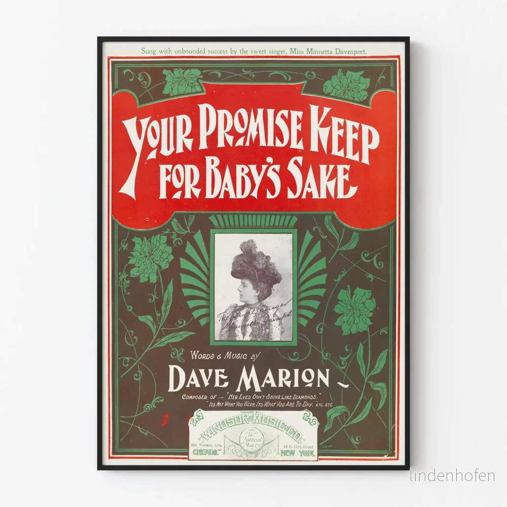 Vintageposter Your Promise Keep för Baby's Sake väggdekoration