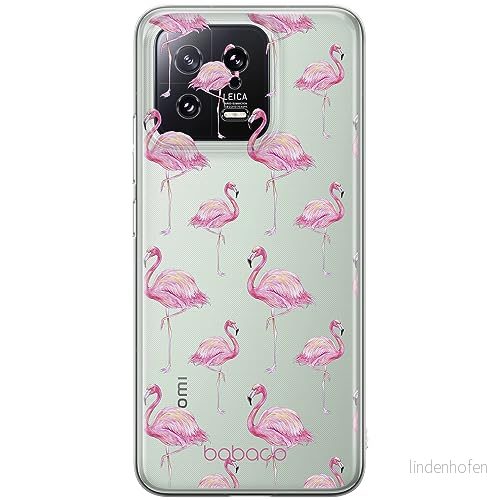 ERT GROUP mobiltelefonfodral för Xiaomi 13 originalt och officiellt licensierat Babaco mönster Flamingo 005 optimalt anpassad till formen på mobiltelefonen, gedeeltelijk transparant 5905511897352