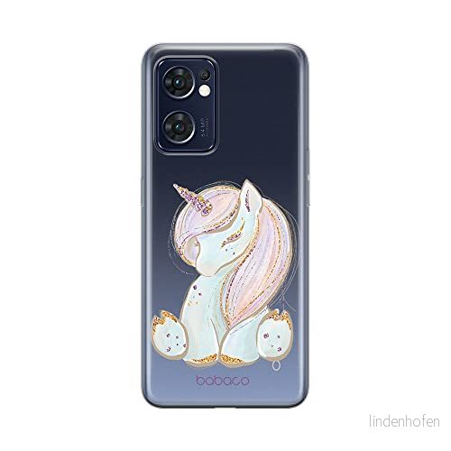ERT GROUP mobiltelefonfodral för Oppo RENO 7 5G originalt och officiellt licensierat Babaco mönster Unicorn 002 optimalt anpassad till formen på mobiltelefonen, gedeeltelijk transparant 5905511315153