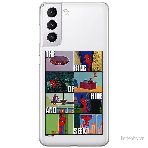 ERT GROUP mobiltelefonfodral för Samsung S21 originalt och officiellt licensierat Marvel mönster Spider Man 031 optimalt anpassad till formen på mobiltelefonen, gedeeltelijk transparant 5905795007553