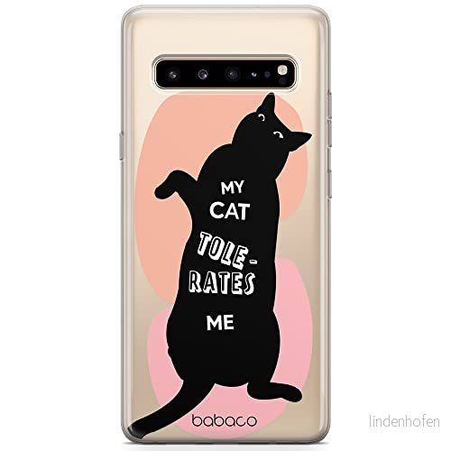 ERT GROUP mobiltelefonfodral för Samsung S10 5G originalt och officiellt licensierat Babaco mönster Cats 003 optimalt anpassad till formen på mobiltelefonen, gedeeltelijk transparant 5905131111357