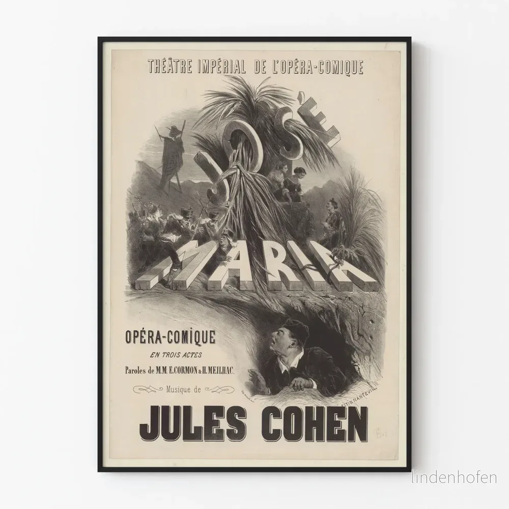 Vintageposter av Théâtre Impérial de l'Opéra-Comique - José Mari