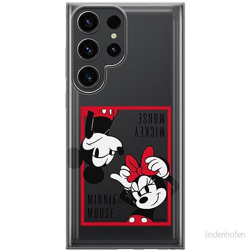 ERT GROUP mobiltelefonfodral för Samsung S23 ULTRA originalt och officiellt licensierat Disney mönster Mickey & Minnie 019 optimalt anpassad till formen på mobiltelefonen, gedeeltelijk transparant 5905511989835