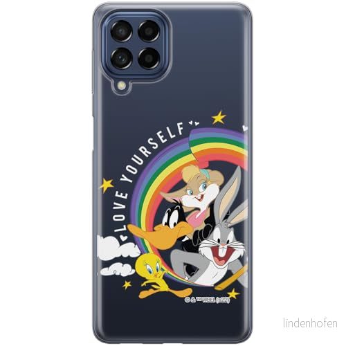 ERT GROUP mobiltelefonfodral för Samsung M53 5G originalt och officiellt licensierat Looney Tunes mönster 016 optimalt anpassad till formen på mobiltelefonen, gedeeltelijk transparant 5905511998912