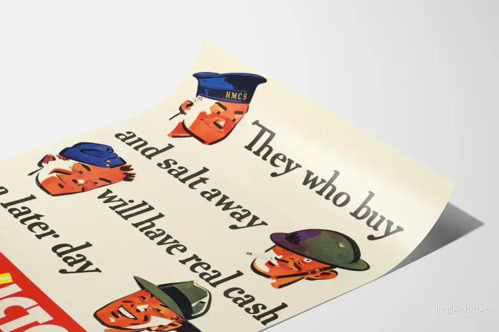 Vintageaffisch för köp av krigsobligationer Victory Bonds - Bild 3