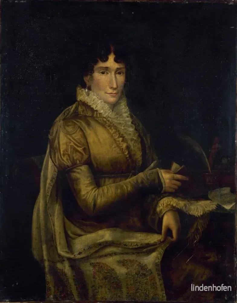Målning av kvinnoporträtt - Anonym - Bild 2