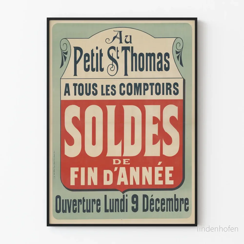 Vintageposter: Årsskiftesrea på Petit St Thomas