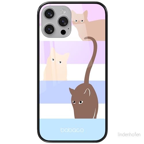 ERT GROUP mobiltelefonfodral för Apple Iphone 13 MINI originalt och officiellt licensierat Babaco mönster Cats 014 tillverkad av härdat glas, skyddsfodral 5905131093998