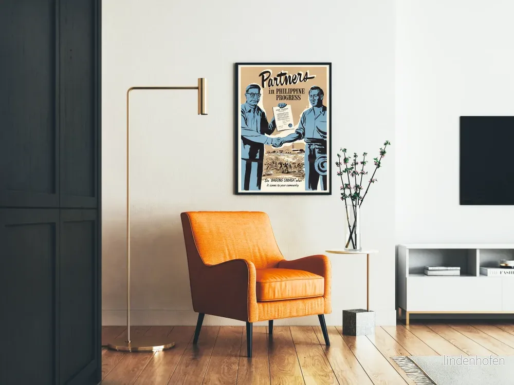 Vintageposter Partners in Philippine Progress – Historisk väggdekoration - Bild 2