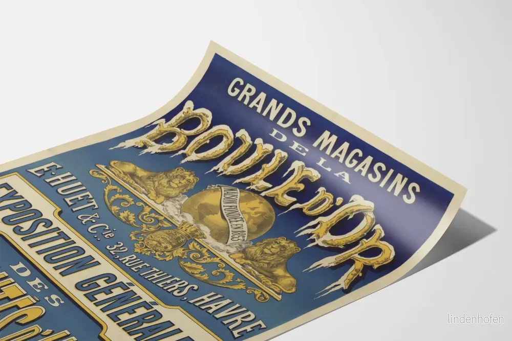 Vintageposter för de stora varuhusen vid Boule d'Or - Vinternyheter utställning - Bild 3