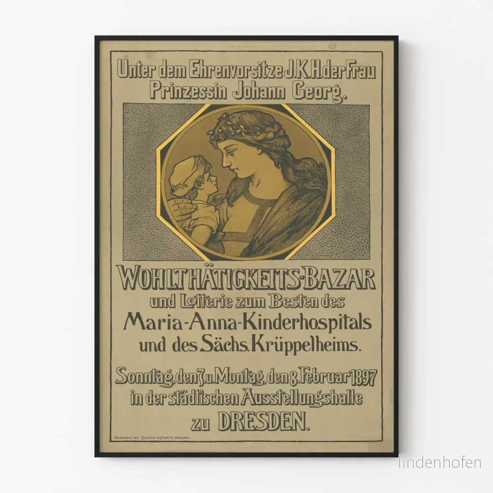 Vintageposter för Charité Barnsjukhus Maria-Anna