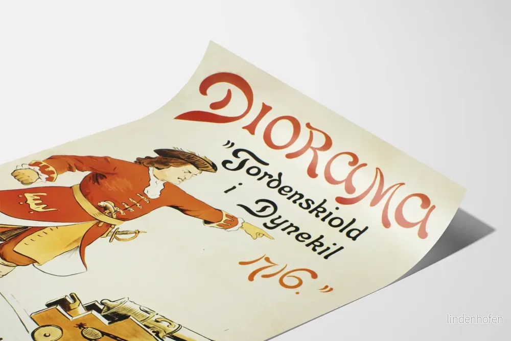 Vintageaffisch Diorama Tordenskiold vid Dynekil 1716 - Bild 3