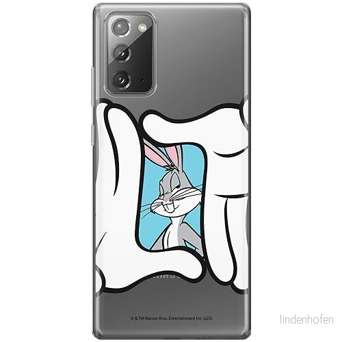 ERT GROUP mobiltelefonfodral för Samsung GALAXY NOTE 20 originalt och officiellt licensierat Looney Tunes mönster Bugs 025 optimalt anpassad till formen på mobiltelefonen, gedeeltelijk transparant 5905795091125