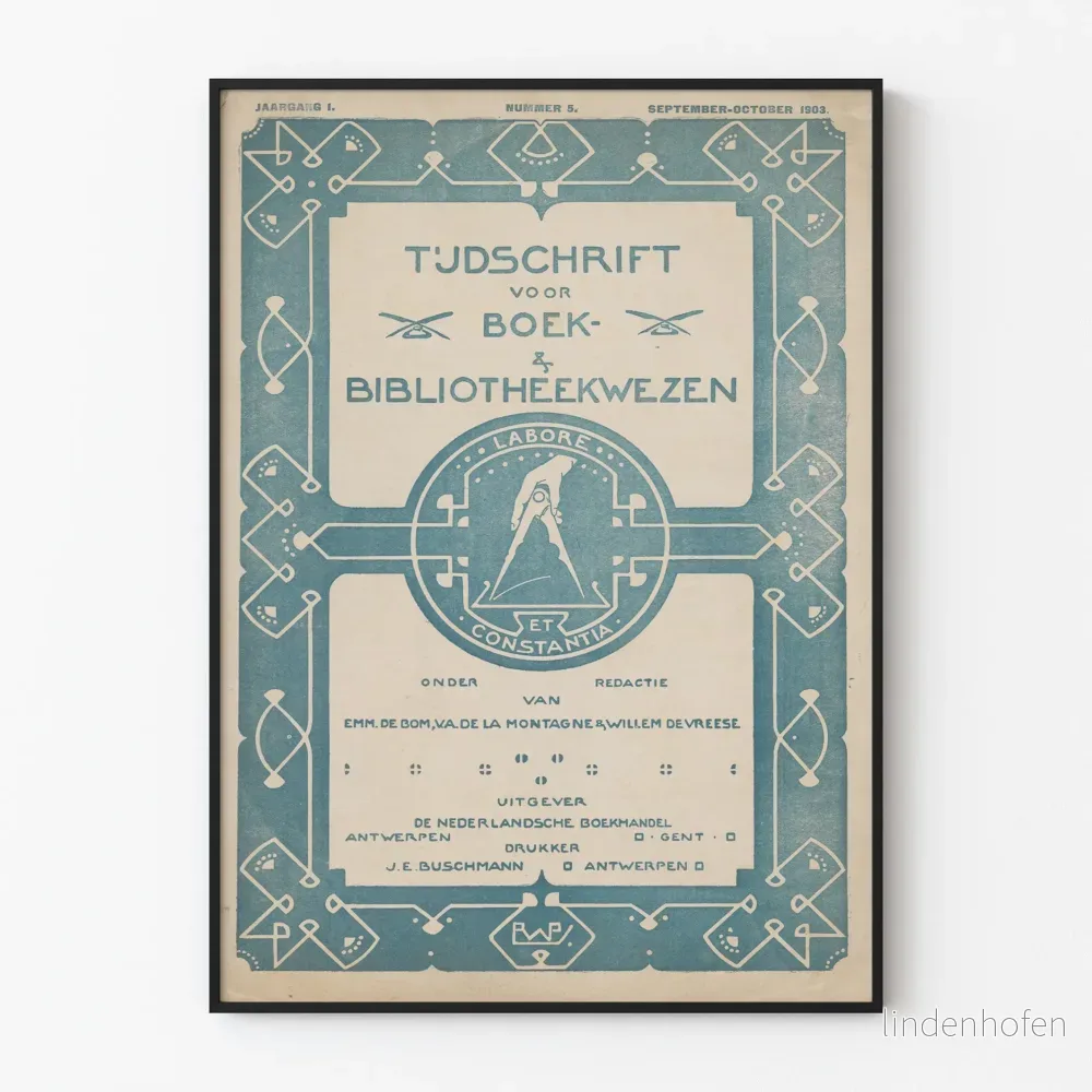 Vintage Art Nouveau-Poster - Revue Bibliothéconomie 1903
