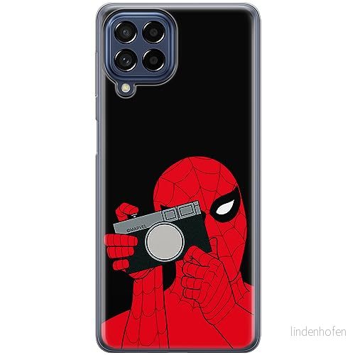 ERT GROUP mobiltelefonfodral för Samsung M33 5G originalt och officiellt licensierat Marvel mönster Spider Man 026 optimalt anpassad till formen på mobiltelefonen, fodral tillverkad av TPU plast 5905795003401