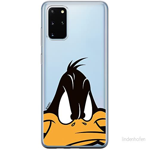 ERT GROUP mobiltelefonfodral för Samsung S20 PLUS / S11 originalt och officiellt licensierat Looney Tunes mönster Duffy 001 Vit anpassad till formen på mobiltelefonen, gedeeltelijk transparant 5903537536859