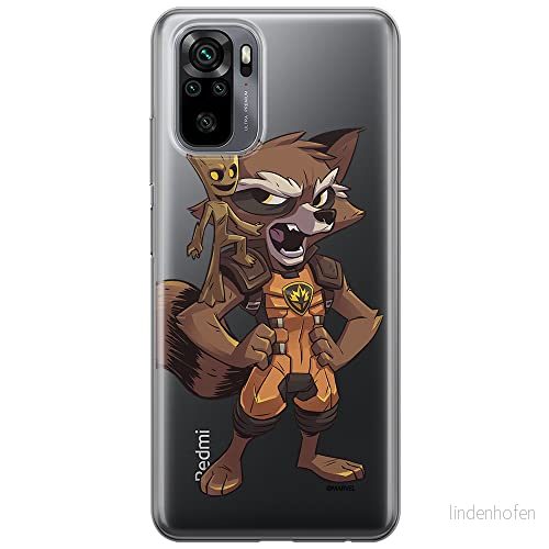 ERT GROUP mobiltelefonfodral för Xiaomi REDMI NOTE 10/ 10S originalt och officiellt licensierat Marvel mönster Guardians of the Galaxy 018, gedeeltelijk transparant 5903537184456