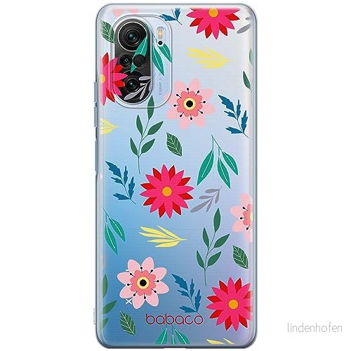 ERT GROUP mobiltelefonfodral för Xiaomi MI 11i/ REDMI K40/K40 PRO/POCO F3/ F3 PRO originalt och officiellt licensierat Babaco mönster Flowers 010, gedeeltelijk transparant 5905511884116