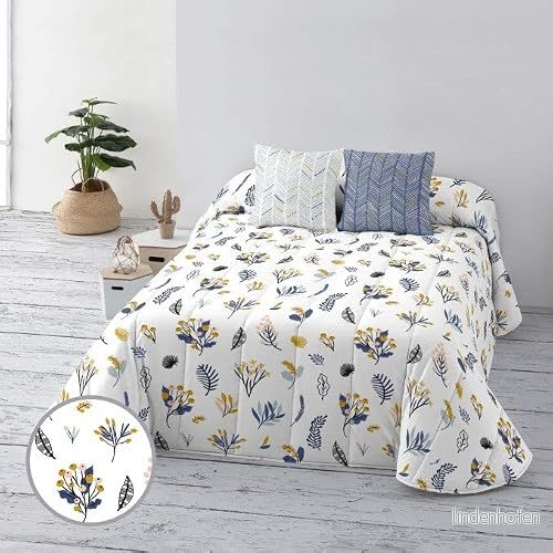 BELUM Bouti överkast 100 gr Säng 180 mått Produkt: 280x270 Tyg: 100% ekologisk bomull 175 Trådar. Oeko Tex certifierad Modell: Bari 8434563065237