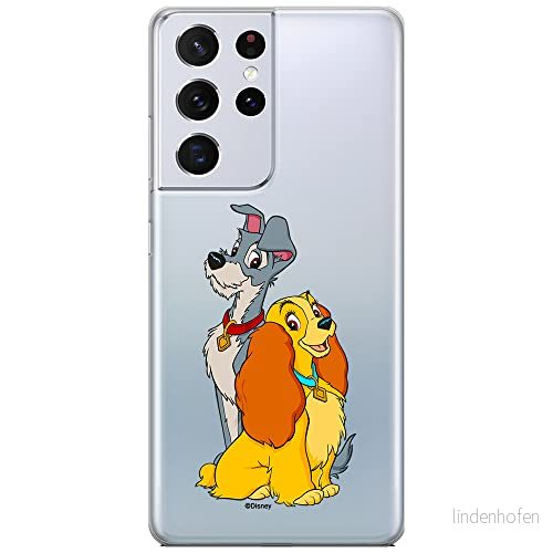 ERT GROUP mobiltelefonfodral för Samsung S21 ULTRA originalt och officiellt licensierat Disney mönster Lady and the Tramp 003 optimalt anpassad till formen på mobiltelefonen, gedeeltelijk transparant 5905131150851