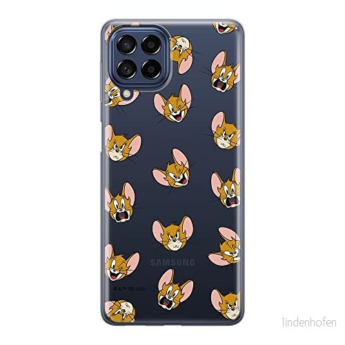 ERT GROUP mobiltelefonfodral för Samsung M53 5G originalt och officiellt licensierat Tom & Jerry mönster 008 optimalt anpassad till formen på mobiltelefonen, gedeeltelijk transparant 5905511388256