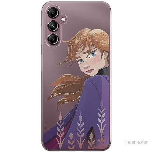 ERT GROUP mobiltelefonfodral för Samsung A14 4G/5G originalt och officiellt licensierat Disney mönster Anna 002 optimalt anpassad till formen på mobiltelefonen, gedeeltelijk transparant 5905511819743