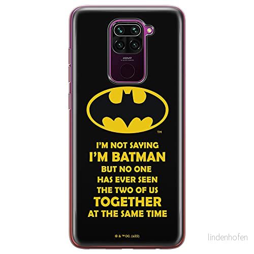 ERT GROUP mobiltelefonfodral för Xiaomi REDMI NOTE 9 originalt och officiellt licensierat DC mönster Batman 053 optimalt anpassad till formen på mobiltelefonen, fodral tillverkad av TPU plast 5905131551894