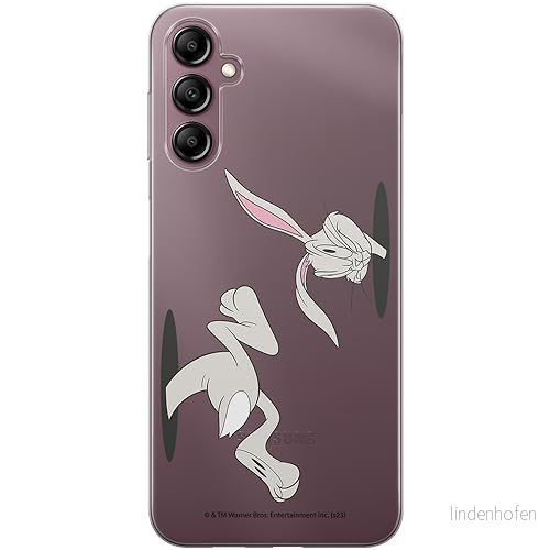 ERT GROUP mobiltelefonfodral för Samsung A14 4G/5G originalt och officiellt licensierat Looney Tunes mönster Bugs 016 optimalt anpassad till formen på mobiltelefonen, gedeeltelijk transparant 5905795079468
