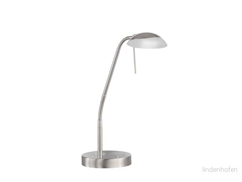 Fischer & Honsel Bordslampa pool TW 1 x LED 5,0 watt, matt, nickelfärger, 3 nivåer CCT, steglöst dimbar, 50003, 16 60 cm (L B H) 4003694500036