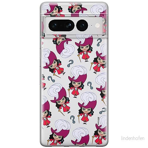 ERT GROUP mobiltelefonfodral för Google PIXEL 7 PRO originalt och officiellt licensierat Disney mönster James Hook 002 optimalt anpassad till formen på mobiltelefonen, gedeeltelijk transparant 5905795173104
