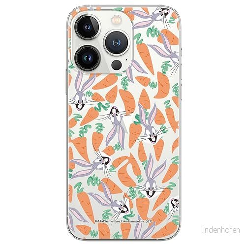 ERT GROUP mobiltelefonfodral för Iphone 13 PRO MAX originalt och officiellt licensierat Looney Tunes mönster Bugs 017 optimalt anpassad till formen på mobiltelefonen, gedeeltelijk transparant 5905795080532