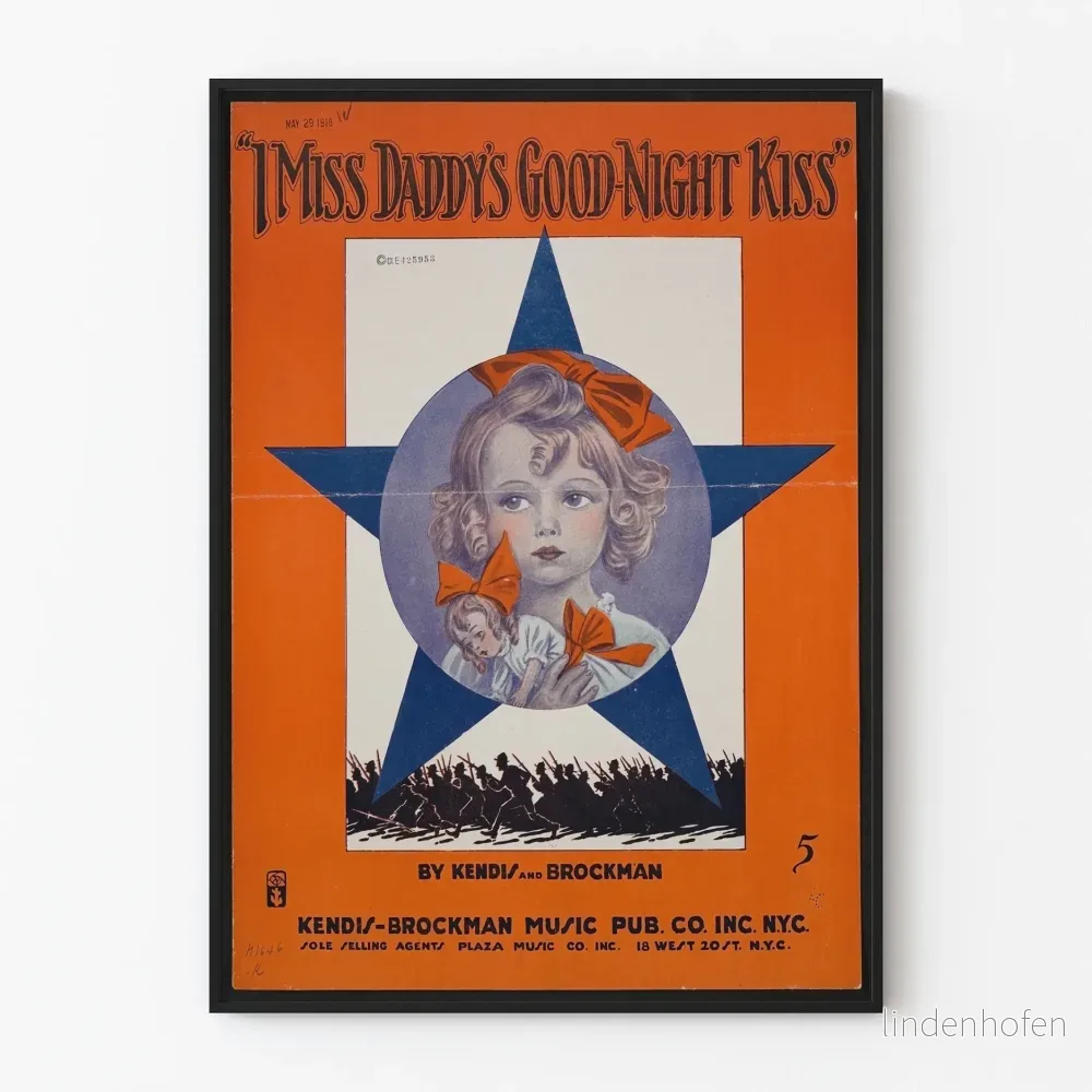 Vintageposter I Miss Daddy's Good Night Kiss