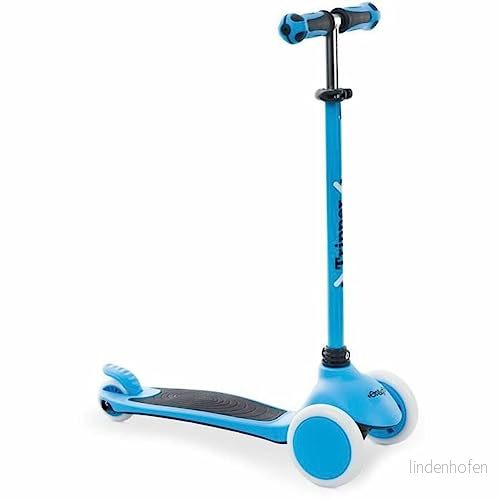 Mondo On&Go Tripper Scooter med 3 hjul, PU hjul och TPR handtag, säkerhetsbroms bak, blå 8001011285686