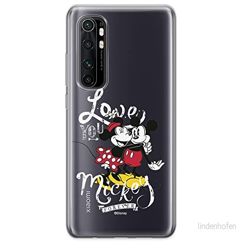 ERT GROUP mobiltelefonfodral för Xiaomi MI NOTE 10 Lite originalt och officiellt licensierat Disney mönster Mickey & Minnie 001 anpassad till formen på mobiltelefonen, gedeeltelijk transparant 5904805586859