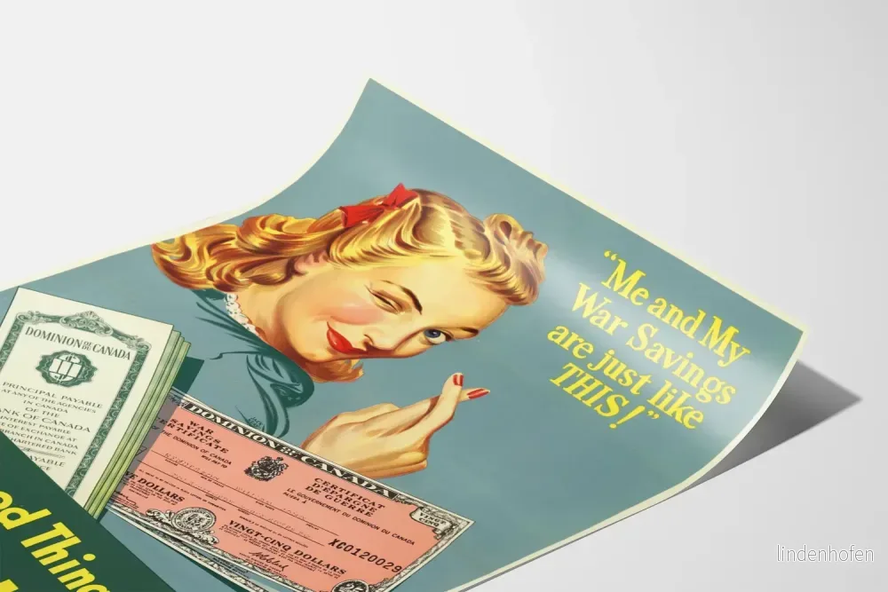 Vintage kanadisk krigsbesparingsposter - Bild 3