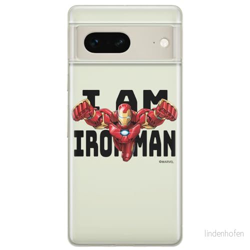 ERT GROUP mobiltelefonfodral för Google PIXEL 7 originalt och officiellt licensierat Marvel mönster Iron Man 028 optimalt anpassad till formen på mobiltelefonen, gedeeltelijk transparant 5905795147211
