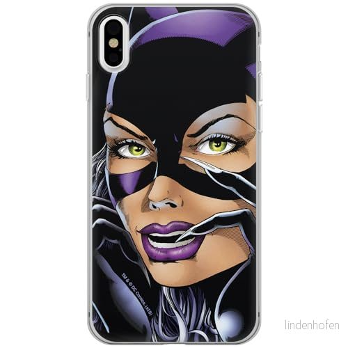 ERT GROUP mobiltelefonfodral för Apple Iphone X/XS originalt och officiellt licensierat DC mönster Catwoman 005 Vit optimalt anpassad till formen på mobiltelefonen, fodral tillverkad av TPU plast 5902980369557