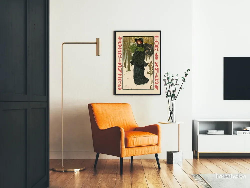 Vintageposter Scribner's För Juldekoration väggdekor retro - Bild 2