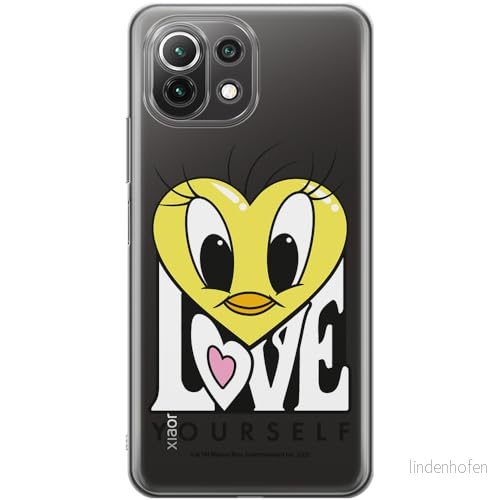 ERT GROUP mobiltelefonfodral för Xiaomi 11 LITE 4G / 5G originalt och officiellt licensierat Looney Tunes mönster Tweety 015 anpassad till formen på mobiltelefonen, gedeeltelijk transparant 5905795098087