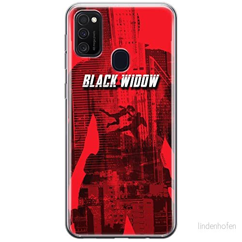 ERT GROUP mobiltelefonfodral för Samsung M21 originalt och officiellt licensierat Marvel mönster Black Widow 007 optimalt anpassad till formen på mobiltelefonen, fodral tillverkad av TPU plast 5903537836171