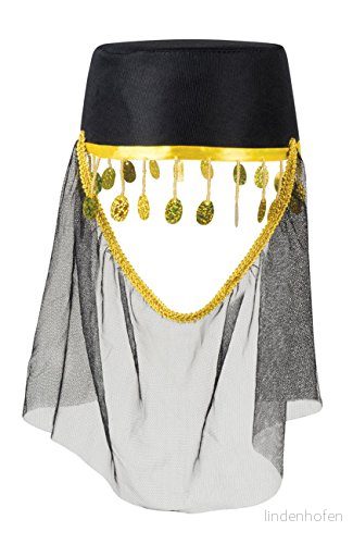 Boland 04236 hatt Fatima med slöja, tillbehör, huvudbonad, karneval, temafest, orientalisk kostym 8712026042361