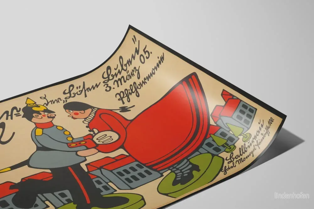 Vintageposter Kinderball Der Bosen Buben 1905 – Retro väggdekoration - Bild 2