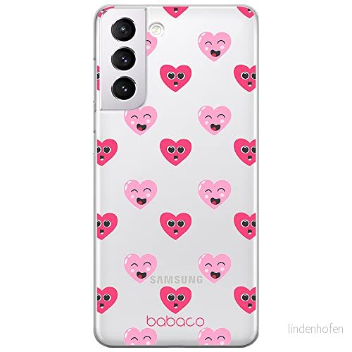 ERT GROUP mobiltelefonfodral för Samsung S21 originalt och officiellt licensierat Babaco mönster Hearts 006 optimalt anpassad till formen på mobiltelefonen, gedeeltelijk transparant 5904805020827